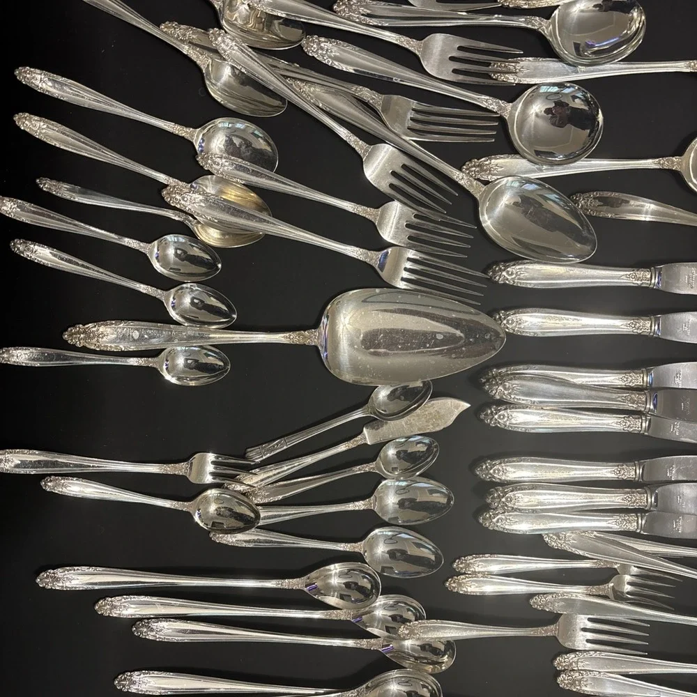 Vintage Japan Eldan ELD15 Prelude 66 Pc Silverplate Flatware Set Service for 8